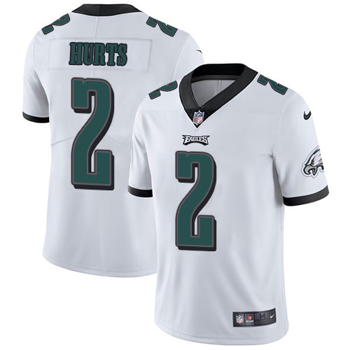 Nike Eagles #2 Jalen Hurts White Men's Stitched NFL Vapor Untouchable Limited Jersey Nike Eagles #2 Jalen Hurts White Men's Stitched NFL Vapor Untouchable Limited Jersey