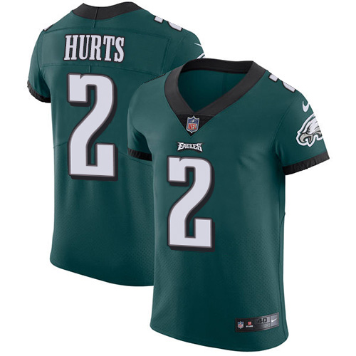 Nike Eagles #2 Jalen Hurts Green Team Color Men's Stitched NFL Vapor Untouchable Elite Jersey Nike Eagles #2 Jalen Hurts Green Team Color Men's Stitched NFL Vapor Untouchable Elite Jersey
