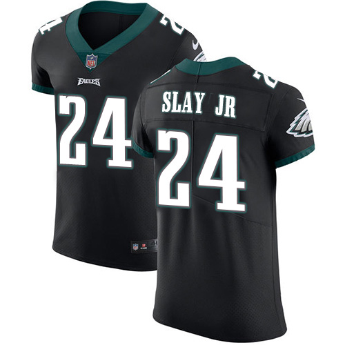 Nike Eagles #24 Darius Slay Jr Black Alternate Men's Stitched NFL New Elite Jersey Nike Eagles #24 Darius Slay Jr Black Alternate Men's Stitched NFL New Elite Jersey