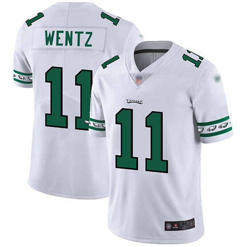 Eagles #11 Carson Wentz White Men's Stitched Football Limited Team Logo Fashion Jersey Eagles #11 Carson Wentz White Men's Stitched Football Limited Team Logo Fashion Jersey