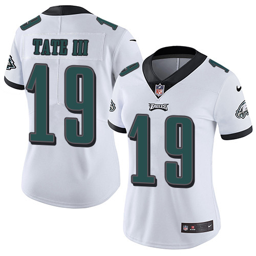 Nike Eagles #19 Golden Tate III White Women's Stitched NFL Vapor Untouchable Limited Jersey Nike Eagles #19 Golden Tate III White Women's Stitched NFL Vapor Untouchable Limited Jersey