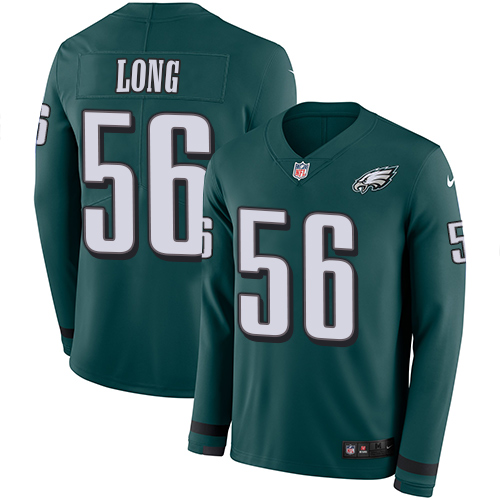 Nike Eagles #56 Chris Long Midnight Green Team Color Men's Stitched NFL Limited Therma Long Sleeve Jersey Nike Eagles #56 Chris Long Midnight Green Team Color Men's Stitched NFL Limited Therma Long Sleeve Jersey