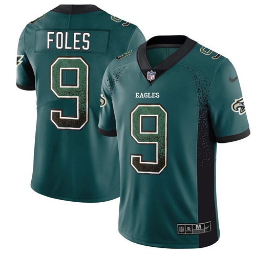 Nike Eagles #9 Nick Foles Midnight Green Team Color Men's Stitched NFL Limited Rush Drift Fashion Jersey Nike Eagles #9 Nick Foles Midnight Green Team Color Men's Stitched NFL Limited Rush Drift Fashion Jersey