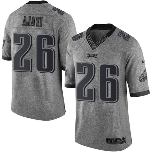 Nike Eagles #26 Jay Ajayi Gray Men's Stitched NFL Limited Gridiron Gray Jersey Nike Eagles #26 Jay Ajayi Gray Men's Stitched NFL Limited Gridiron Gray Jersey