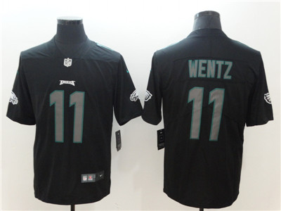 Nike Eagles #11 Carson Wentz Black Impact Limited Jersey (1) Nike Eagles #11 Carson Wentz Black Impact Limited Jersey (1)