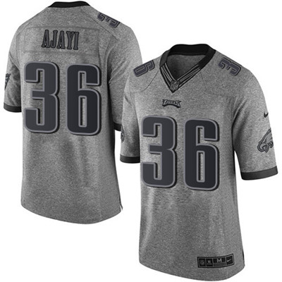 Nike Eagles #36 Jay Ajayi Gray Men's Stitched NFL Limited Gridiron Gray Jersey Nike Eagles #36 Jay Ajayi Gray Men's Stitched NFL Limited Gridiron Gray Jersey