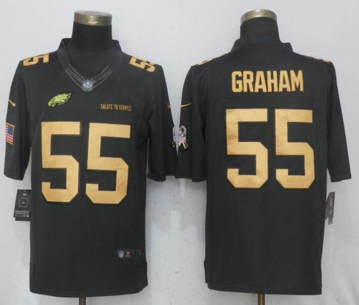 Nike Eagles #55 Brandon Graham Anthracite Gold Salute To Service Limited Jersey Nike Eagles #55 Brandon Graham Anthracite Gold Salute To Service Limited Jersey