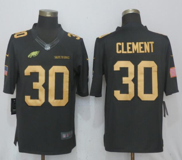 Nike Eagles #30 Corey Clement Anthracite Gold Salute To Service Limited Jersey Nike Eagles #30 Corey Clement Anthracite Gold Salute To Service Limited Jersey