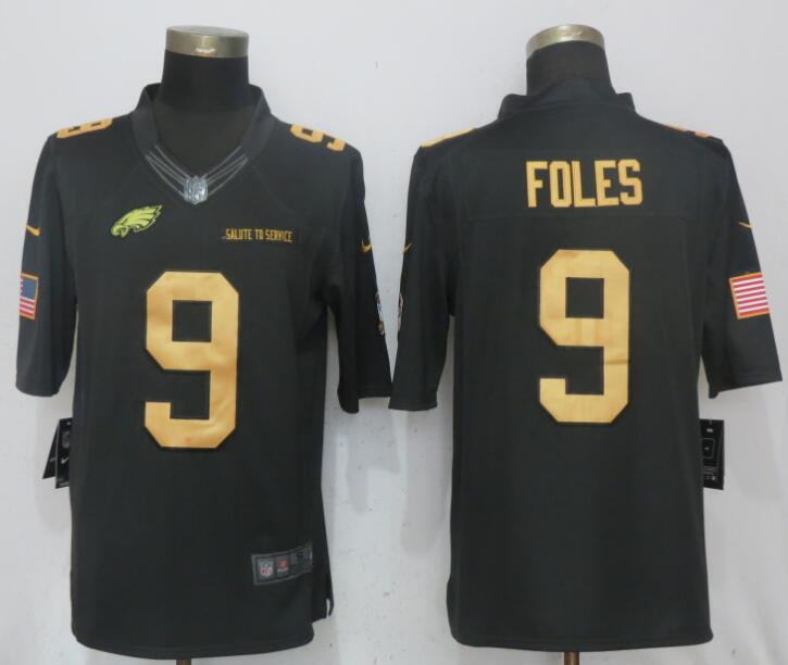 Nike Eagles #9 Nick Foles Anthracite Gold Salute To Service Limited Jersey Nike Eagles #9 Nick Foles Anthracite Gold Salute To Service Limited Jersey