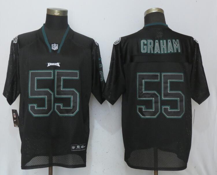 Nike Eagles #55 Brandon Graham Black Lights Out Elite Jersey Nike Eagles #55 Brandon Graham Black Lights Out Elite Jersey