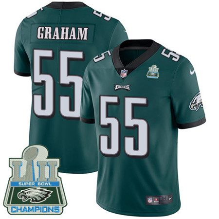 Nike Eagles #55 Brandon Graham Midnight Green Team Color Super Bowl LII Champions Men's Stitched NFL Vapor Untouchable Limited Jersey Nike Eagles #55 Brandon Graham Midnight Green Team Color Super Bowl LII Champions Men's Stitched NFL Vapor Untouchable Limited Jersey