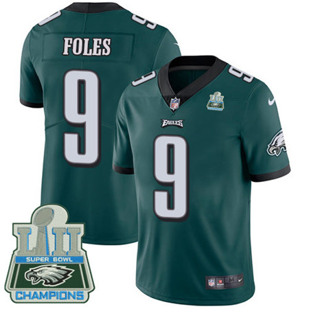Nike Eagles #9 Nick Foles Midnight Green Team Color Super Bowl LII Champions Men's Stitched NFL Vapor Untouchable Limited Jersey Nike Eagles #9 Nick Foles Midnight Green Team Color Super Bowl LII Champions Men's Stitched NFL Vapor Untouchable Limited Jersey