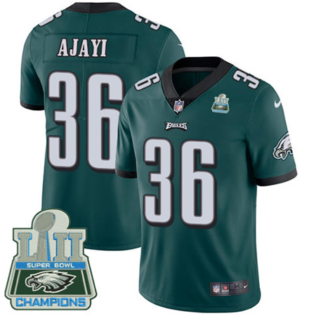 Nike Eagles #36 Jay Ajayi Midnight Green Team Color Super Bowl LII Champions Men's Stitched NFL Vapor Untouchable Limited Jersey Nike Eagles #36 Jay Ajayi Midnight Green Team Color Super Bowl LII Champions Men's Stitched NFL Vapor Untouchable Limited Jersey