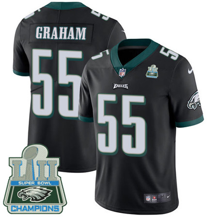Nike Eagles #55 Brandon Graham Black Alternate Super Bowl LII Champions Men's Stitched NFL Vapor Untouchable Limited Jersey Nike Eagles #55 Brandon Graham Black Alternate Super Bowl LII Champions Men's Stitched NFL Vapor Untouchable Limited Jersey