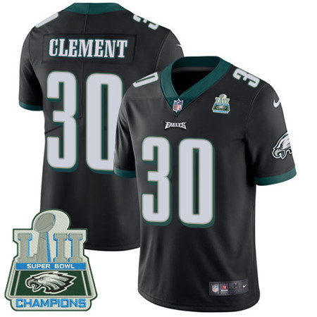 Nike Eagles #30 Corey Clement Black Alternate Super Bowl LII Champions Men's Stitched NFL Vapor Untouchable Limited Jersey Nike Eagles #30 Corey Clement Black Alternate Super Bowl LII Champions Men's Stitched NFL Vapor Untouchable Limited Jersey