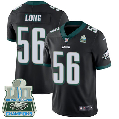 Nike Eagles #56 Chris Long Black Alternate Super Bowl LII Champions Men's Stitched NFL Vapor Untouchable Limited Jersey Nike Eagles #56 Chris Long Black Alternate Super Bowl LII Champions Men's Stitched NFL Vapor Untouchable Limited Jersey