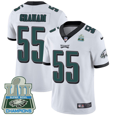Nike Eagles #55 Brandon Graham White Super Bowl LII Champions Men's Stitched NFL Vapor Untouchable Limited Jersey Nike Eagles #55 Brandon Graham White Super Bowl LII Champions Men's Stitched NFL Vapor Untouchable Limited Jersey