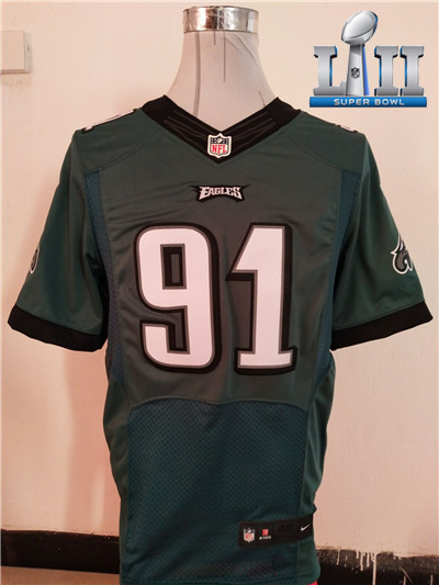 New Philadelphia Eagles #91 Fletcher Cox Midnight Green Super Bowl LII Team Color NFL New Elite jersey New Philadelphia Eagles #91 Fletcher Cox Midnight Green Super Bowl LII Team Color NFL New Elite jersey
