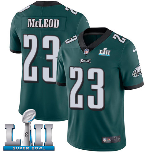 Nike Eagles #23 Rodney McLeod Midnight Green Team Color Super Bowl LII Men's Stitched NFL Vapor Untouchable Limited Jersey Nike Eagles #23 Rodney McLeod Midnight Green Team Color Super Bowl LII Men's Stitched NFL Vapor Untouchable Limited Jersey