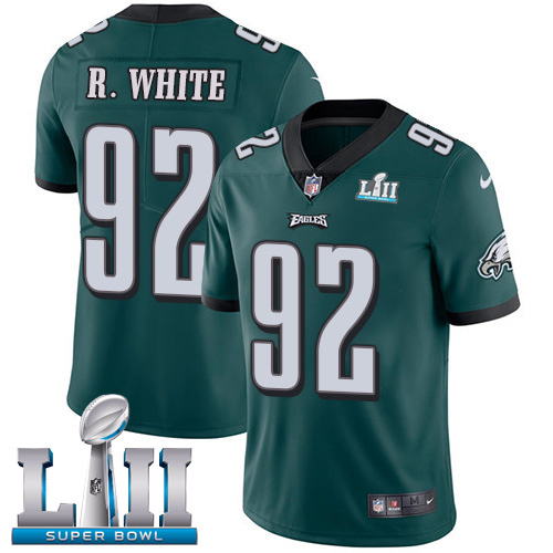 Nike Eagles #92 Reggie White Midnight Green Team Color Super Bowl LII Men's Stitched NFL Vapor Untouchable Limited Jersey Nike Eagles #92 Reggie White Midnight Green Team Color Super Bowl LII Men's Stitched NFL Vapor Untouchable Limited Jersey