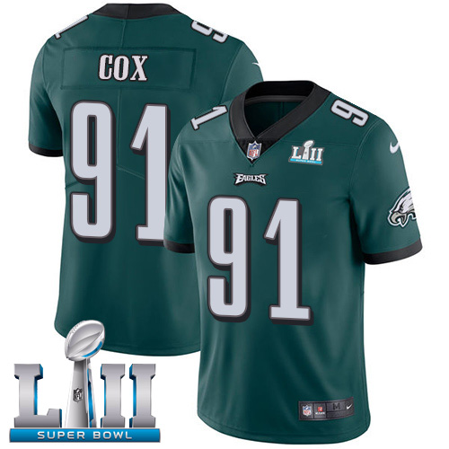 Nike Eagles #91 Fletcher Cox Midnight Green Team Color Super Bowl LII Men's Stitched NFL Vapor Untouchable Limited Jersey Nike Eagles #91 Fletcher Cox Midnight Green Team Color Super Bowl LII Men's Stitched NFL Vapor Untouchable Limited Jersey
