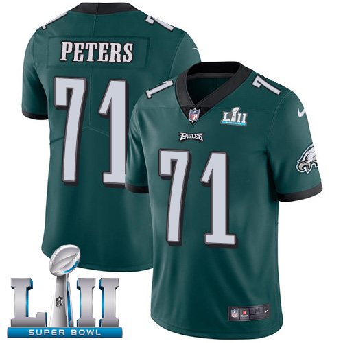 Nike Eagles #71 Jason Peters Midnight Green Team Color Super Bowl LII Men's Stitched NFL Vapor Untouchable Limited Jersey Nike Eagles #71 Jason Peters Midnight Green Team Color Super Bowl LII Men's Stitched NFL Vapor Untouchable Limited Jersey