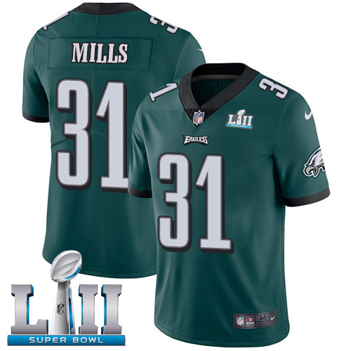 Nike Eagles #31 Jalen Mills Midnight Green Team Color Super Bowl LII Men's Stitched NFL Vapor Untouchable Limited Jersey Nike Eagles #31 Jalen Mills Midnight Green Team Color Super Bowl LII Men's Stitched NFL Vapor Untouchable Limited Jersey