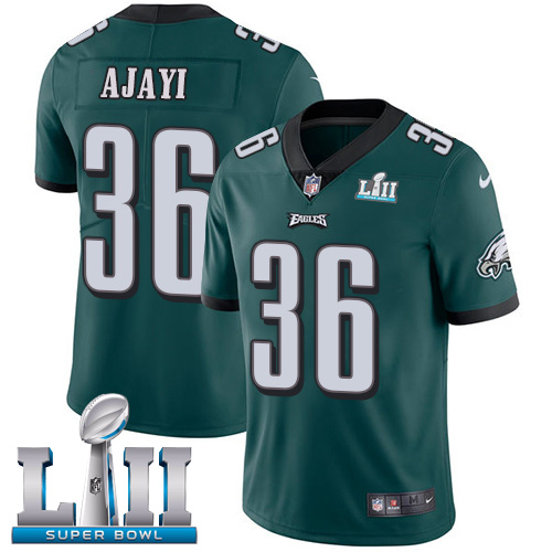 Nike Eagles #36 Jay Ajayi Midnight Green Team Color Super Bowl LII Men's Stitched NFL Vapor Untouchable Limited Jersey Nike Eagles #36 Jay Ajayi Midnight Green Team Color Super Bowl LII Men's Stitched NFL Vapor Untouchable Limited Jersey