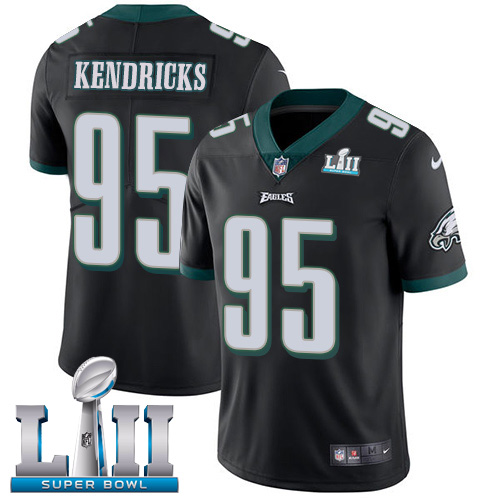 Nike Eagles #95 Mychal Kendricks Black Alternate Super Bowl LII Men's Stitched NFL Vapor Untouchable Limited Jersey Nike Eagles #95 Mychal Kendricks Black Alternate Super Bowl LII Men's Stitched NFL Vapor Untouchable Limited Jersey