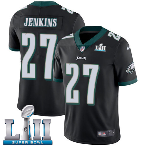 Nike Eagles #27 Malcolm Jenkins Black Alternate Super Bowl LII Men's Stitched NFL Vapor Untouchable Limited Jersey Nike Eagles #27 Malcolm Jenkins Black Alternate Super Bowl LII Men's Stitched NFL Vapor Untouchable Limited Jersey