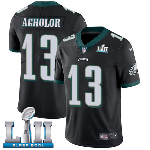Nike Eagles #13 Nelson Agholor Black Alternate Super Bowl LII Men's Stitched NFL Vapor Untouchable Limited Jersey Nike Eagles #13 Nelson Agholor Black Alternate Super Bowl LII Men's Stitched NFL Vapor Untouchable Limited Jersey