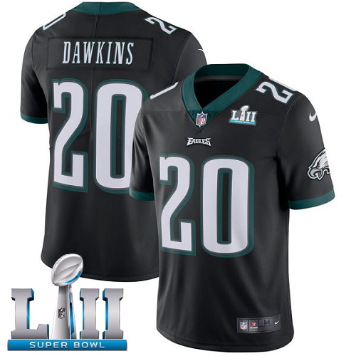 Nike Eagles #20 Brian Dawkins Black Alternate Super Bowl LII Men's Stitched NFL Vapor Untouchable Limited Jersey Nike Eagles #20 Brian Dawkins Black Alternate Super Bowl LII Men's Stitched NFL Vapor Untouchable Limited Jersey
