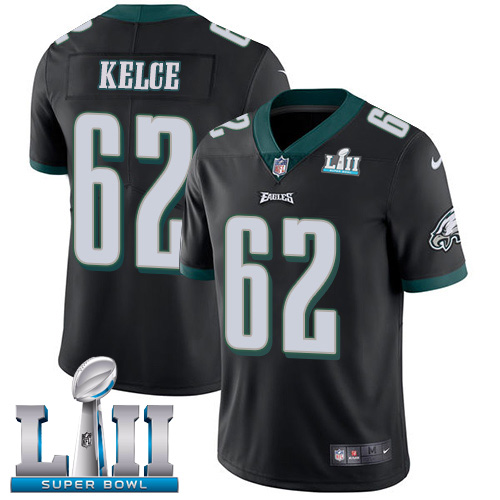 Nike Eagles #62 Jason Kelce Black Alternate Super Bowl LII Men's Stitched NFL Vapor Untouchable Limited Jersey Nike Eagles #62 Jason Kelce Black Alternate Super Bowl LII Men's Stitched NFL Vapor Untouchable Limited Jersey