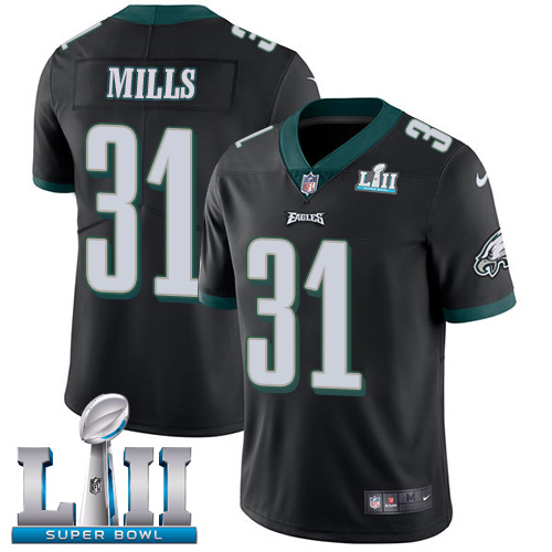 Nike Eagles #31 Jalen Mills Black Alternate Super Bowl LII Men's Stitched NFL Vapor Untouchable Limited Jersey Nike Eagles #31 Jalen Mills Black Alternate Super Bowl LII Men's Stitched NFL Vapor Untouchable Limited Jersey