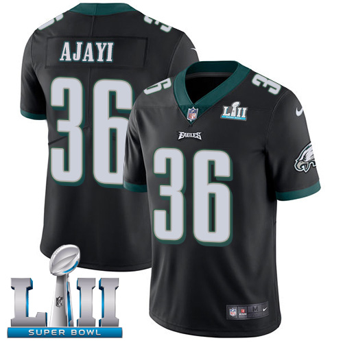 Nike Eagles #36 Jay Ajayi Black Alternate Super Bowl LII Men's Stitched NFL Vapor Untouchable Limited Jersey Nike Eagles #36 Jay Ajayi Black Alternate Super Bowl LII Men's Stitched NFL Vapor Untouchable Limited Jersey