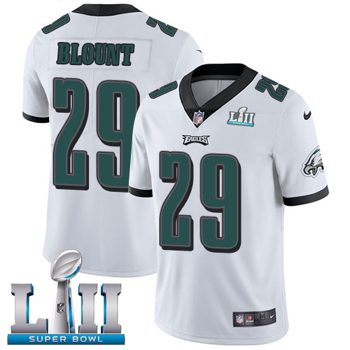 Nike Eagles #29 LeGarrette Blount White Super Bowl LII Men's Stitched NFL Vapor Untouchable Limited Jersey Nike Eagles #29 LeGarrette Blount White Super Bowl LII Men's Stitched NFL Vapor Untouchable Limited Jersey
