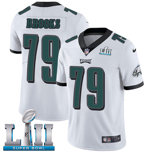 Nike Eagles #79 Brandon Brooks White Super Bowl LII Men's Stitched NFL Vapor Untouchable Limited Jersey Nike Eagles #79 Brandon Brooks White Super Bowl LII Men's Stitched NFL Vapor Untouchable Limited Jersey