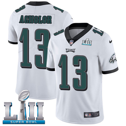 Nike Eagles #13 Nelson Agholor White Super Bowl LII Men's Stitched NFL Vapor Untouchable Limited Jersey Nike Eagles #13 Nelson Agholor White Super Bowl LII Men's Stitched NFL Vapor Untouchable Limited Jersey