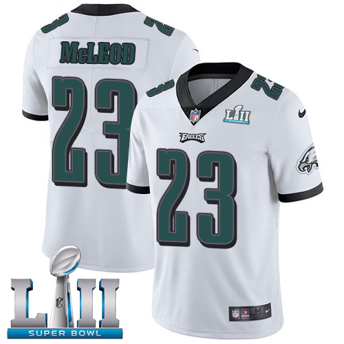 Nike Eagles #23 Rodney McLeod White Super Bowl LII Men's Stitched NFL Vapor Untouchable Limited Jersey Nike Eagles #23 Rodney McLeod White Super Bowl LII Men's Stitched NFL Vapor Untouchable Limited Jersey