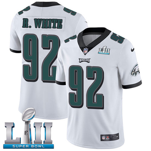 Nike Eagles #92 Reggie White White Super Bowl LII Men's Stitched NFL Vapor Untouchable Limited Jersey Nike Eagles #92 Reggie White White Super Bowl LII Men's Stitched NFL Vapor Untouchable Limited Jersey