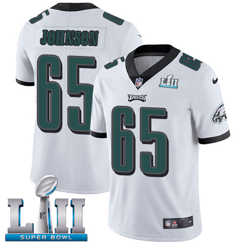 Nike Eagles #65 Lane Johnson White Super Bowl LII Men's Stitched NFL Vapor Untouchable Limited Jersey Nike Eagles #65 Lane Johnson White Super Bowl LII Men's Stitched NFL Vapor Untouchable Limited Jersey