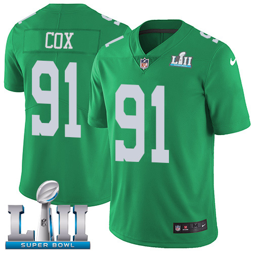 Nike Eagles #91 Fletcher Cox Green Super Bowl LII Men's Stitched NFL Limited Rush Jersey Nike Eagles #91 Fletcher Cox Green Super Bowl LII Men's Stitched NFL Limited Rush Jersey