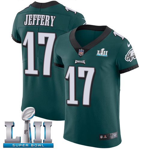 Nike Eagles #17 Alshon Jeffery Midnight Green Team Color Super Bowl LII Men's Stitched NFL Vapor Untouchable Elite Jersey Nike Eagles #17 Alshon Jeffery Midnight Green Team Color Super Bowl LII Men's Stitched NFL Vapor Untouchable Elite Jersey