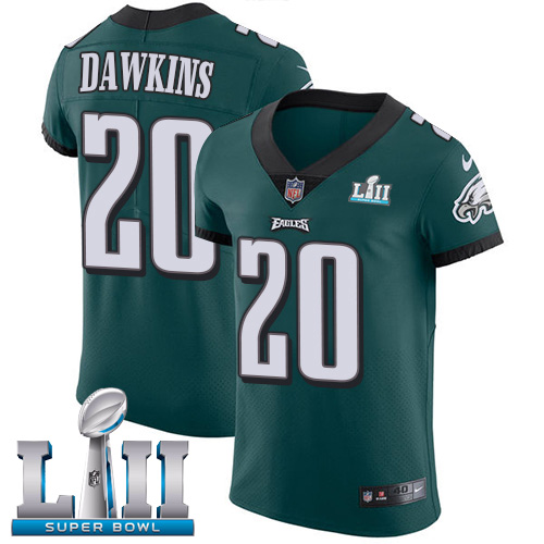 Nike Eagles #20 Brian Dawkins Midnight Green Team Color Super Bowl LII Men's Stitched NFL Vapor Untouchable Elite Jersey Nike Eagles #20 Brian Dawkins Midnight Green Team Color Super Bowl LII Men's Stitched NFL Vapor Untouchable Elite Jersey