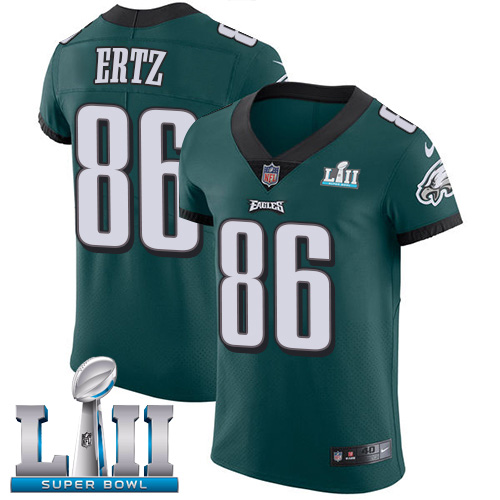 Nike Eagles #86 Zach Ertz Midnight Green Team Color Super Bowl LII Men's Stitched NFL Vapor Untouchable Elite Jersey Nike Eagles #86 Zach Ertz Midnight Green Team Color Super Bowl LII Men's Stitched NFL Vapor Untouchable Elite Jersey