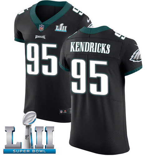 Nike Eagles #95 Mychal Kendricks Black Alternate Super Bowl LII Men's Stitched NFL Vapor Untouchable Elite Jersey Nike Eagles #95 Mychal Kendricks Black Alternate Super Bowl LII Men's Stitched NFL Vapor Untouchable Elite Jersey