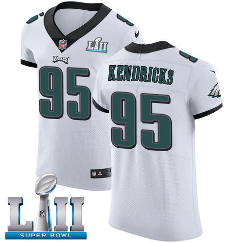 Nike Eagles #95 Mychal Kendricks White Super Bowl LII Men's Stitched NFL Vapor Untouchable Elite Jersey Nike Eagles #95 Mychal Kendricks White Super Bowl LII Men's Stitched NFL Vapor Untouchable Elite Jersey