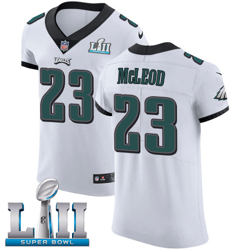 Nike Eagles #23 Rodney McLeod White Super Bowl LII Men's Stitched NFL Vapor Untouchable Elite Jersey Nike Eagles #23 Rodney McLeod White Super Bowl LII Men's Stitched NFL Vapor Untouchable Elite Jersey