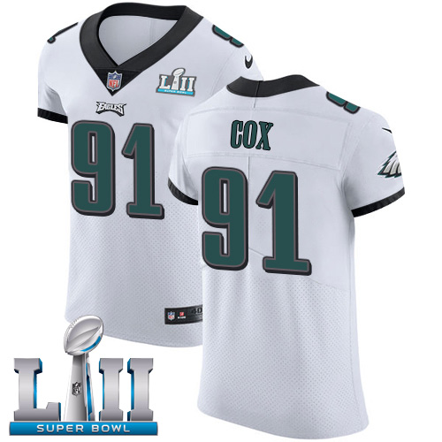 Nike Eagles #91 Fletcher Cox White Super Bowl LII Men's Stitched NFL Vapor Untouchable Elite Jersey Nike Eagles #91 Fletcher Cox White Super Bowl LII Men's Stitched NFL Vapor Untouchable Elite Jersey
