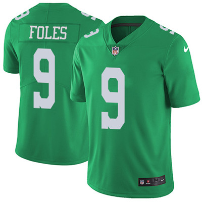 Nike Eagles #9 Nick Foles Green Men's Stitched NFL Limited Rush Jersey Nike Eagles #9 Nick Foles Green Men's Stitched NFL Limited Rush Jersey